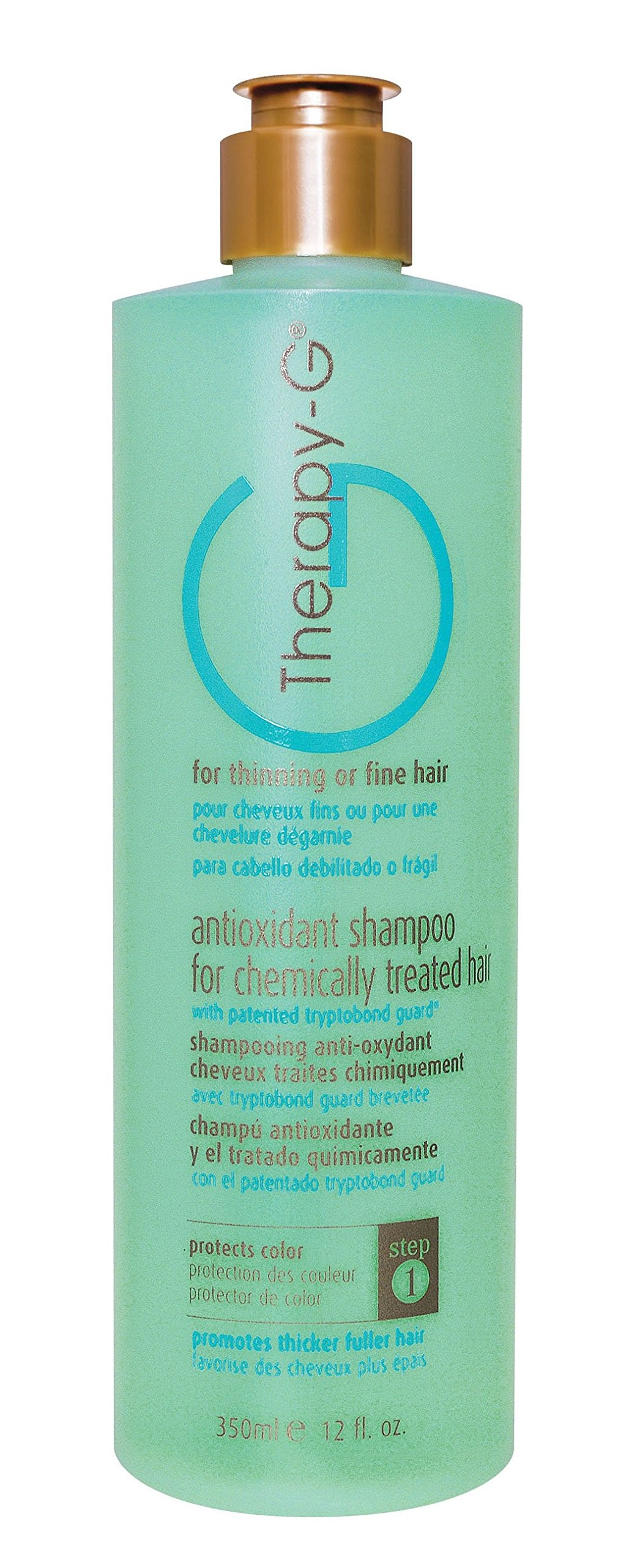 Therapy-G Antioxidant Shampoo For Chemically Treated Hair For thinning, fine hair and anti hair loss. Hair regrowth and color protector 350ml 12 oz